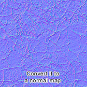Use a program to convert the bump map to a normal map.