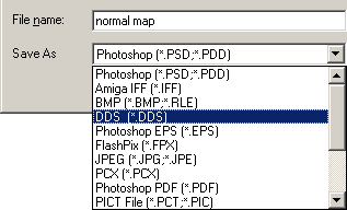 Save your image in DDS file format