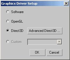 Select Direct3D.